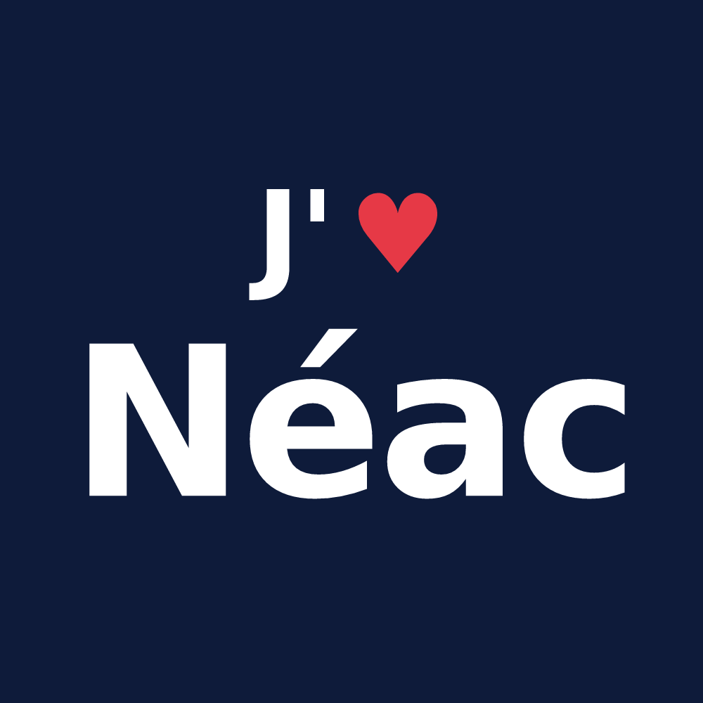 T-shirt personnalisé Néac — design J'aime Néac