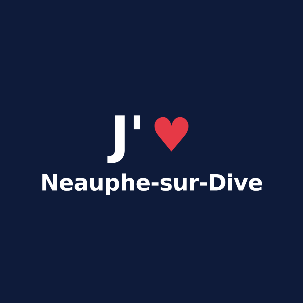 T-shirt personnalisé Neauphe-sur-Dive — design J'aime Neauphe-sur-Dive