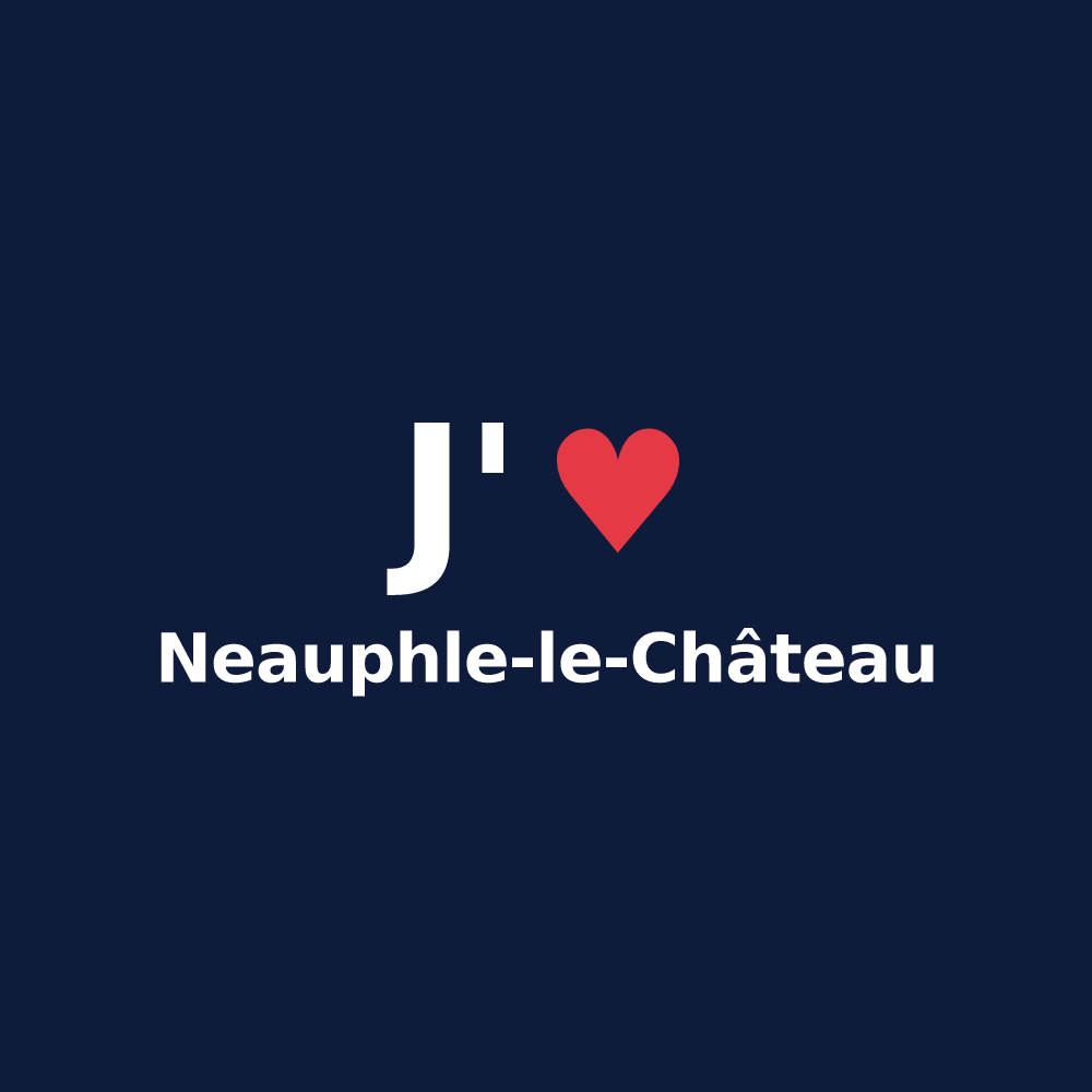 T-shirt personnalisé Neauphle-le-Château — design J'aime Neauphle-le-Château