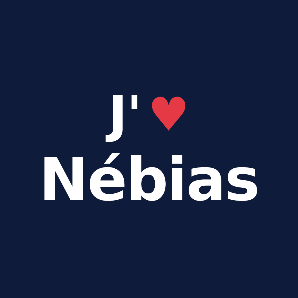 T-shirt personnalisé Nébias — design J'aime Nébias