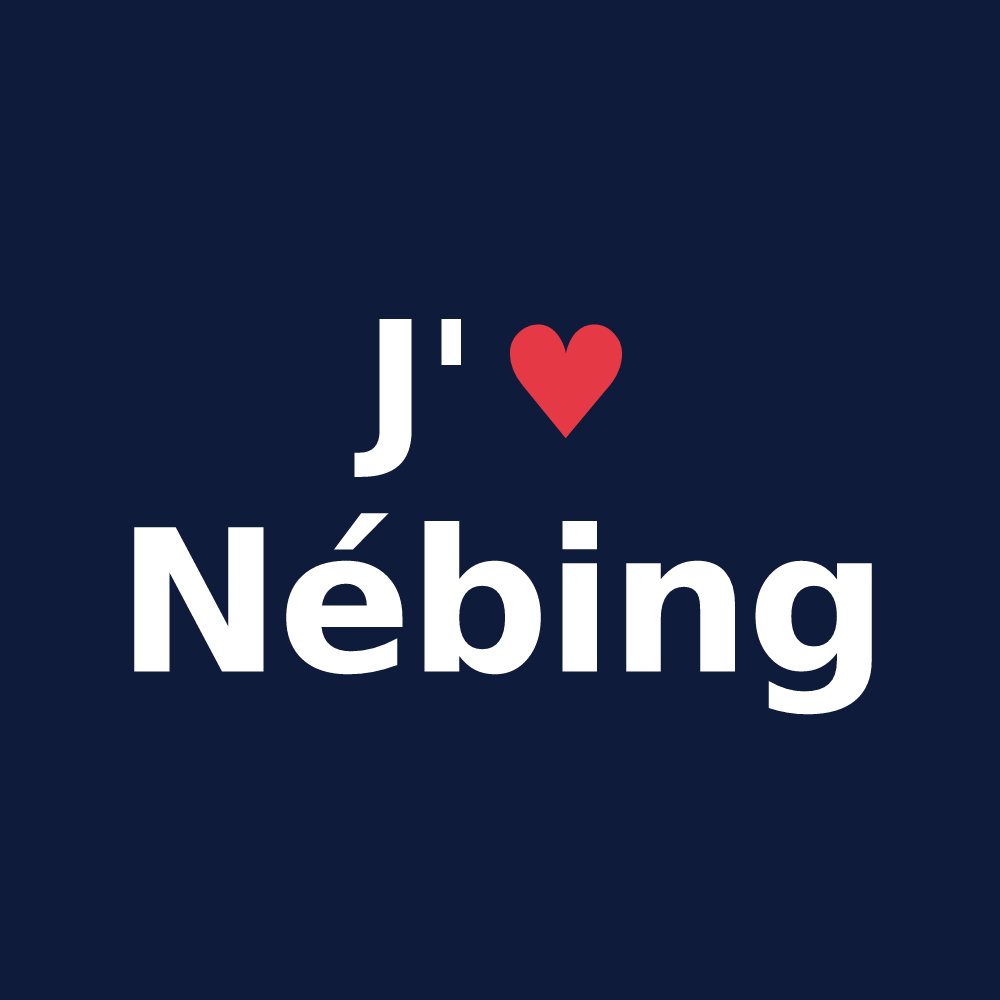 T-shirt personnalisé Nébing — design J'aime Nébing
