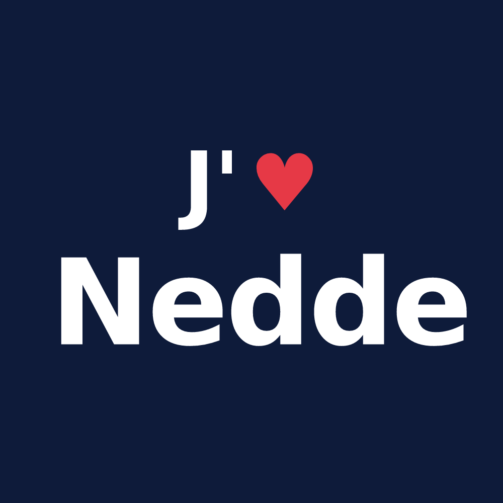 T-shirt personnalisé Nedde — design J'aime Nedde