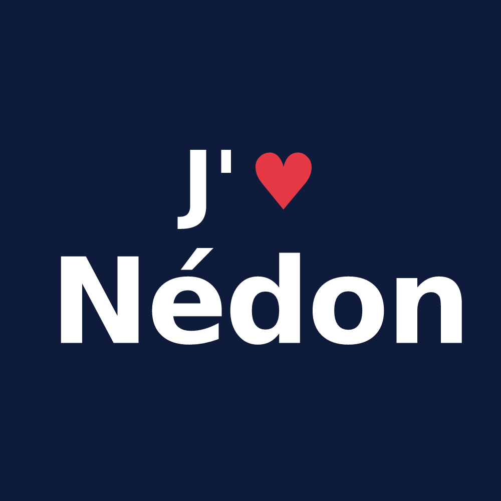 T-shirt personnalisé Nédon — design J'aime Nédon