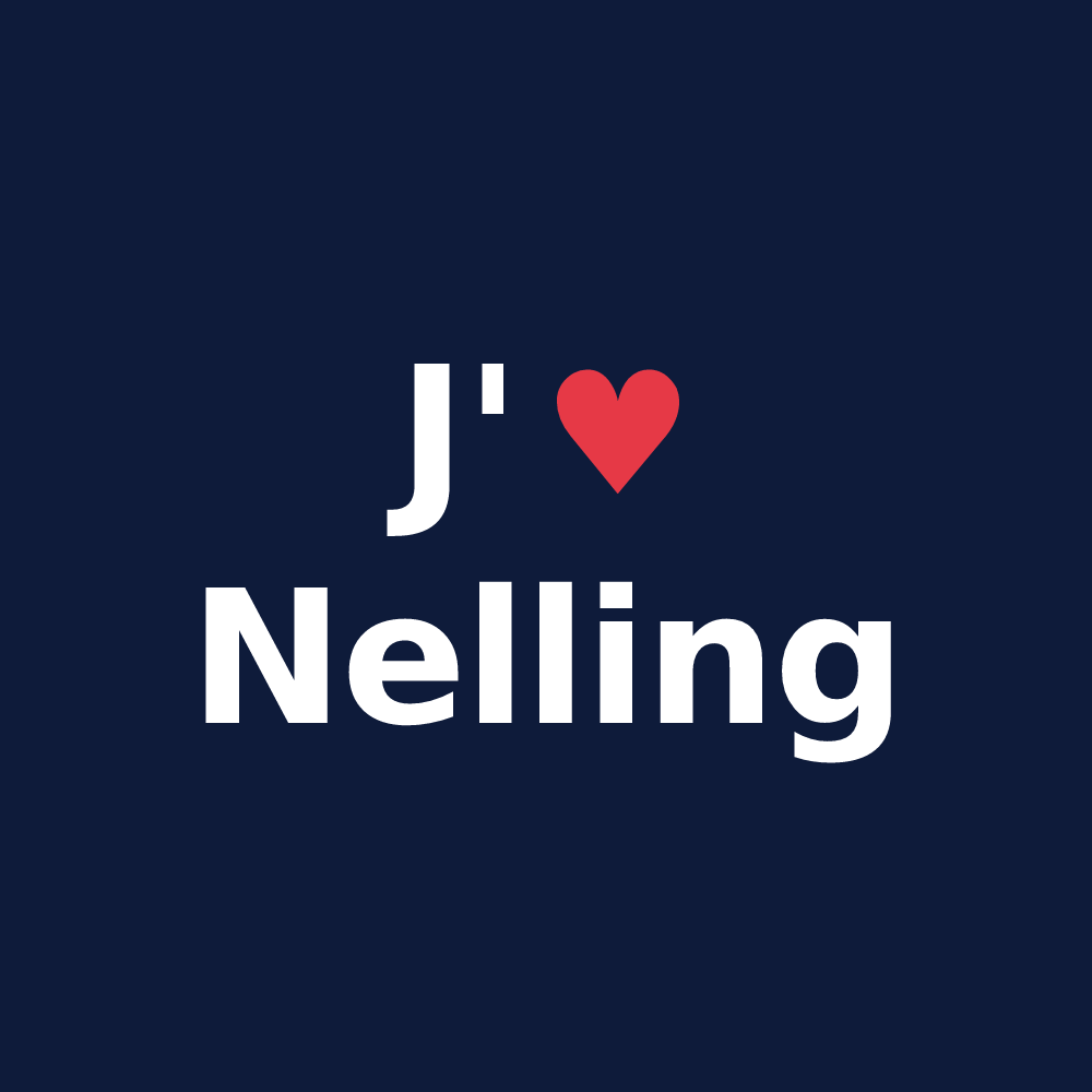 T-shirt personnalisé Nelling — design J'aime Nelling