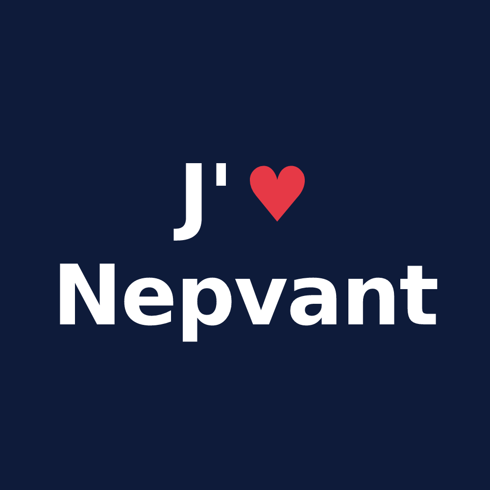 T-shirt personnalisé Nepvant — design J'aime Nepvant