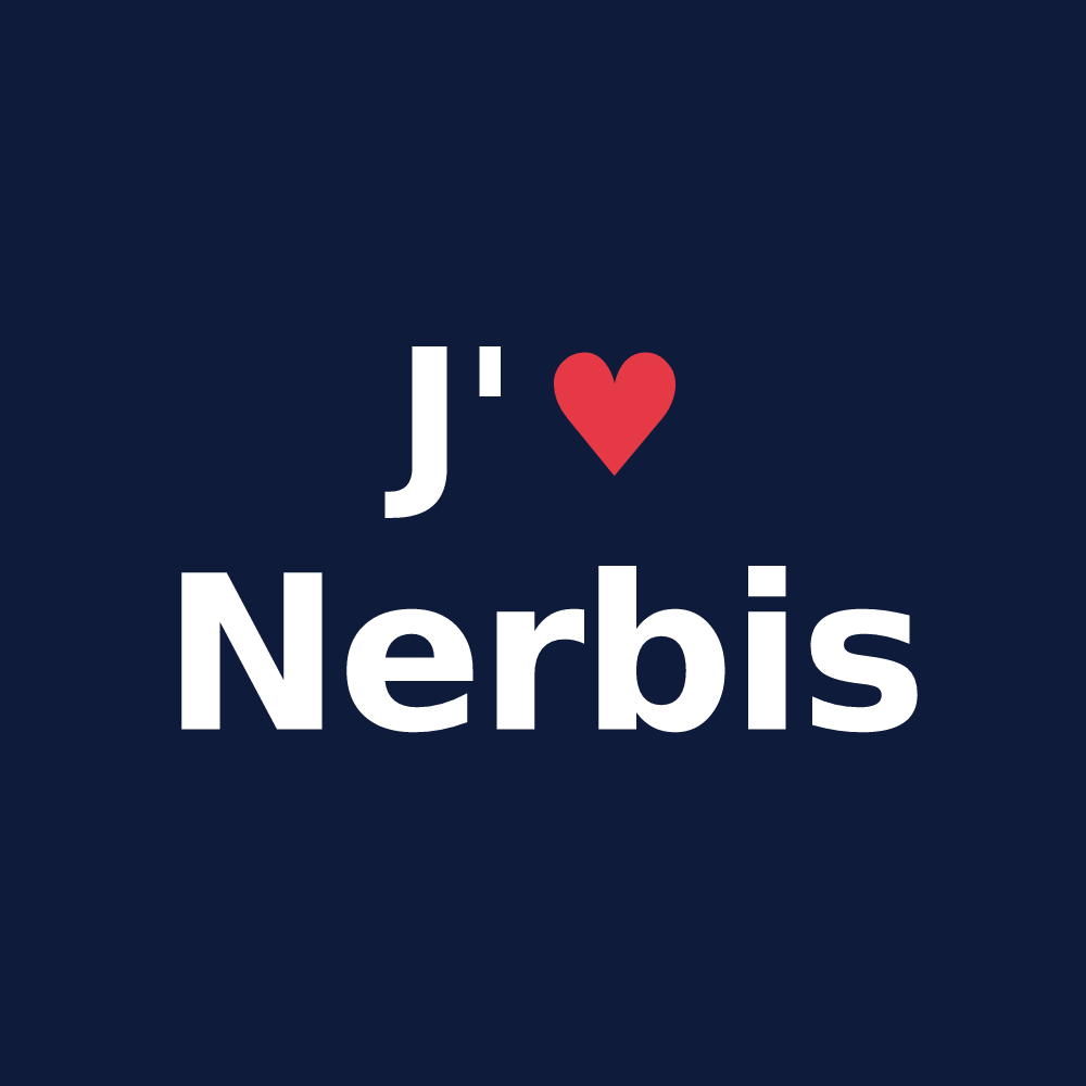 T-shirt personnalisé Nerbis — design J'aime Nerbis