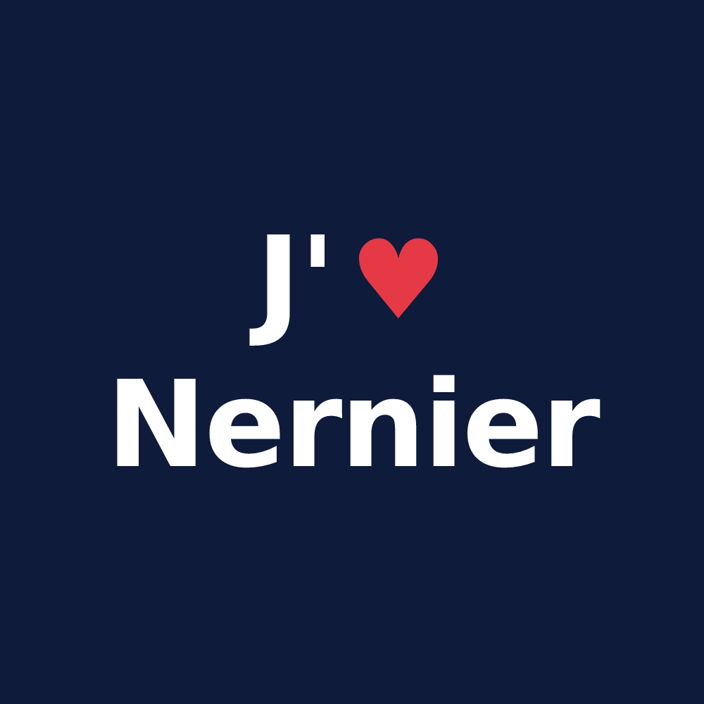 T-shirt personnalisé Nernier — design J'aime Nernier