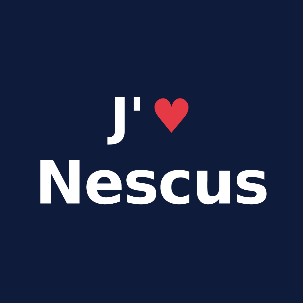 T-shirt personnalisé Nescus — design J'aime Nescus