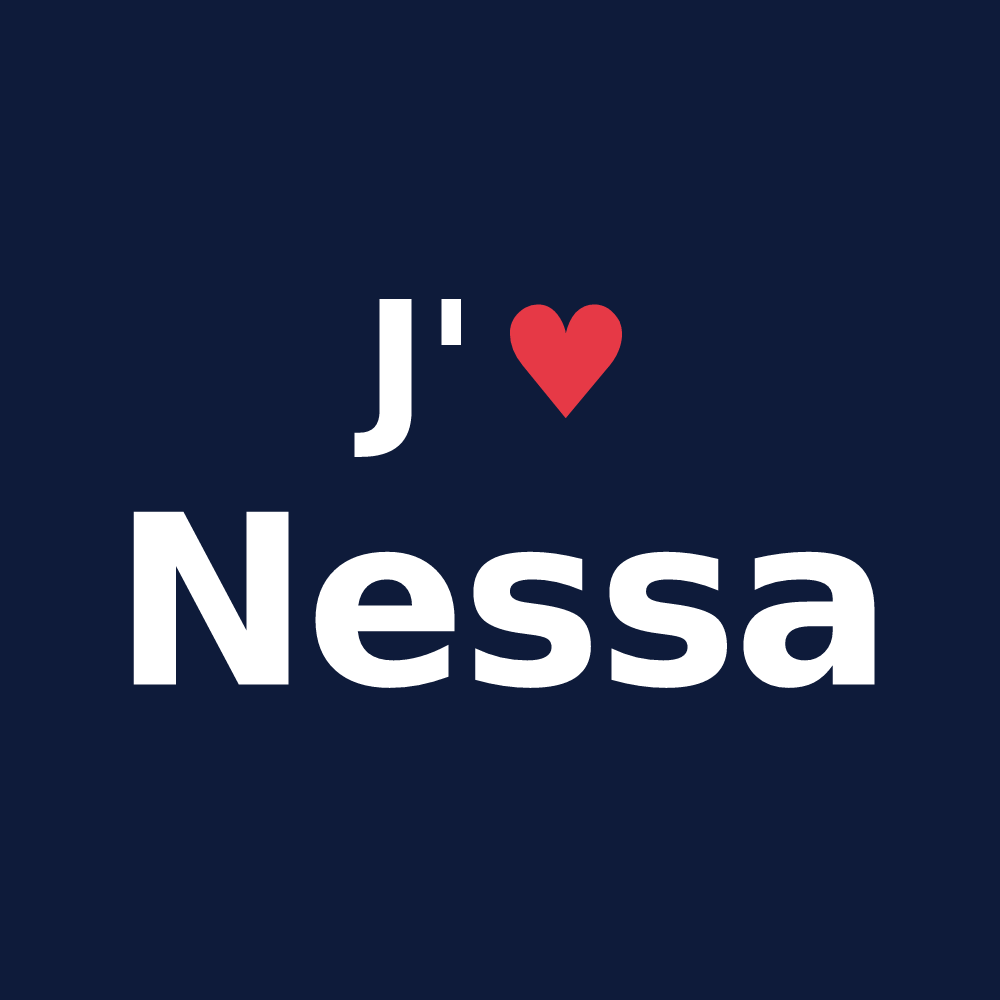 T-shirt personnalisé Nessa — design J'aime Nessa