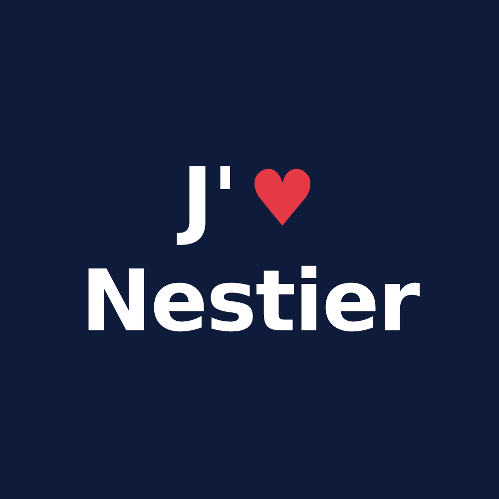 T-shirt personnalisé Nestier — design J'aime Nestier