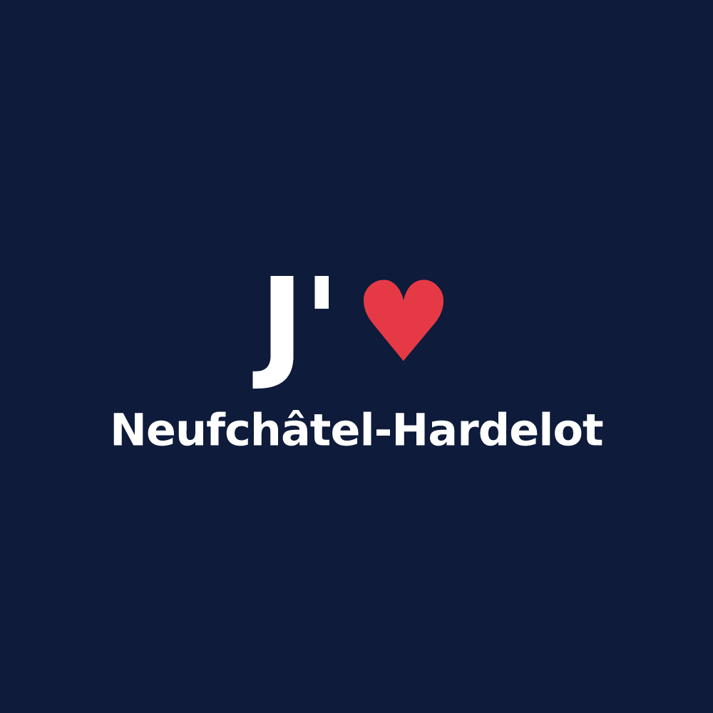 T-shirt personnalisé Neufchâtel-Hardelot — design J'aime Neufchâtel-Hardelot