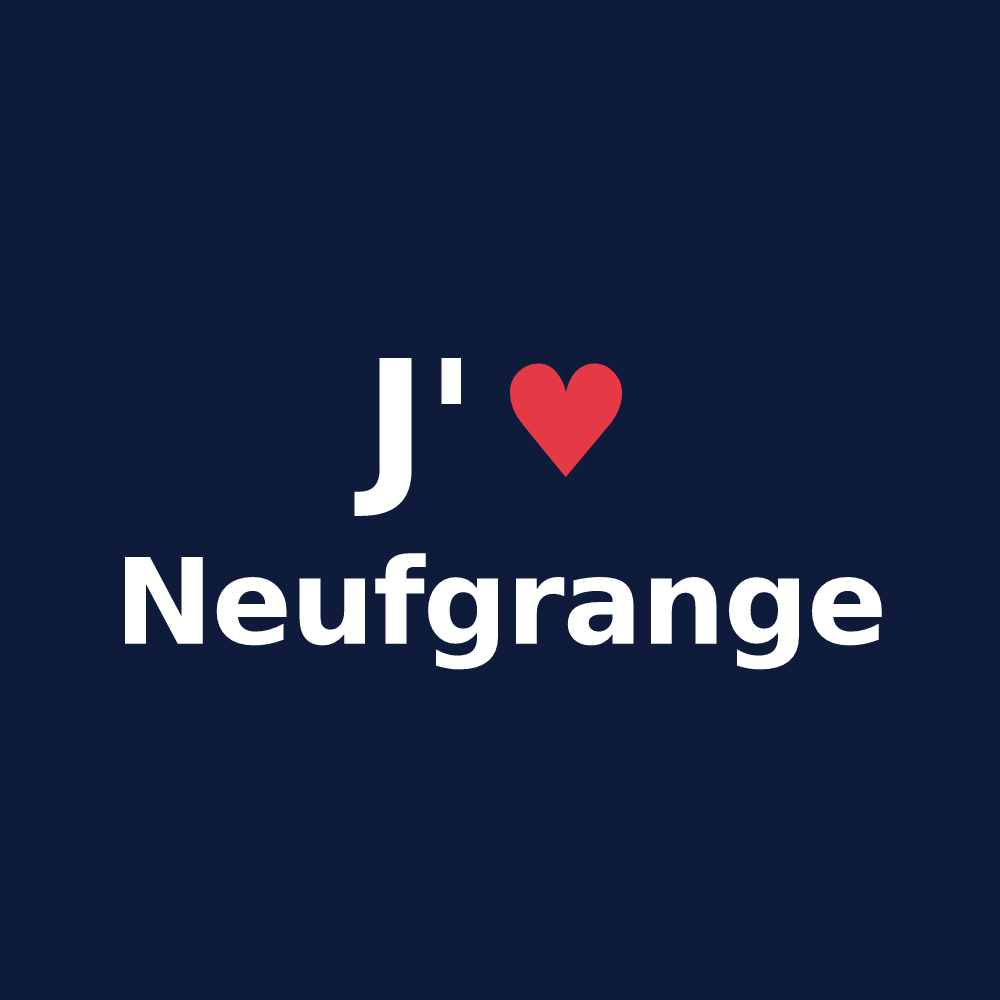 T-shirt personnalisé Neufgrange — design J'aime Neufgrange
