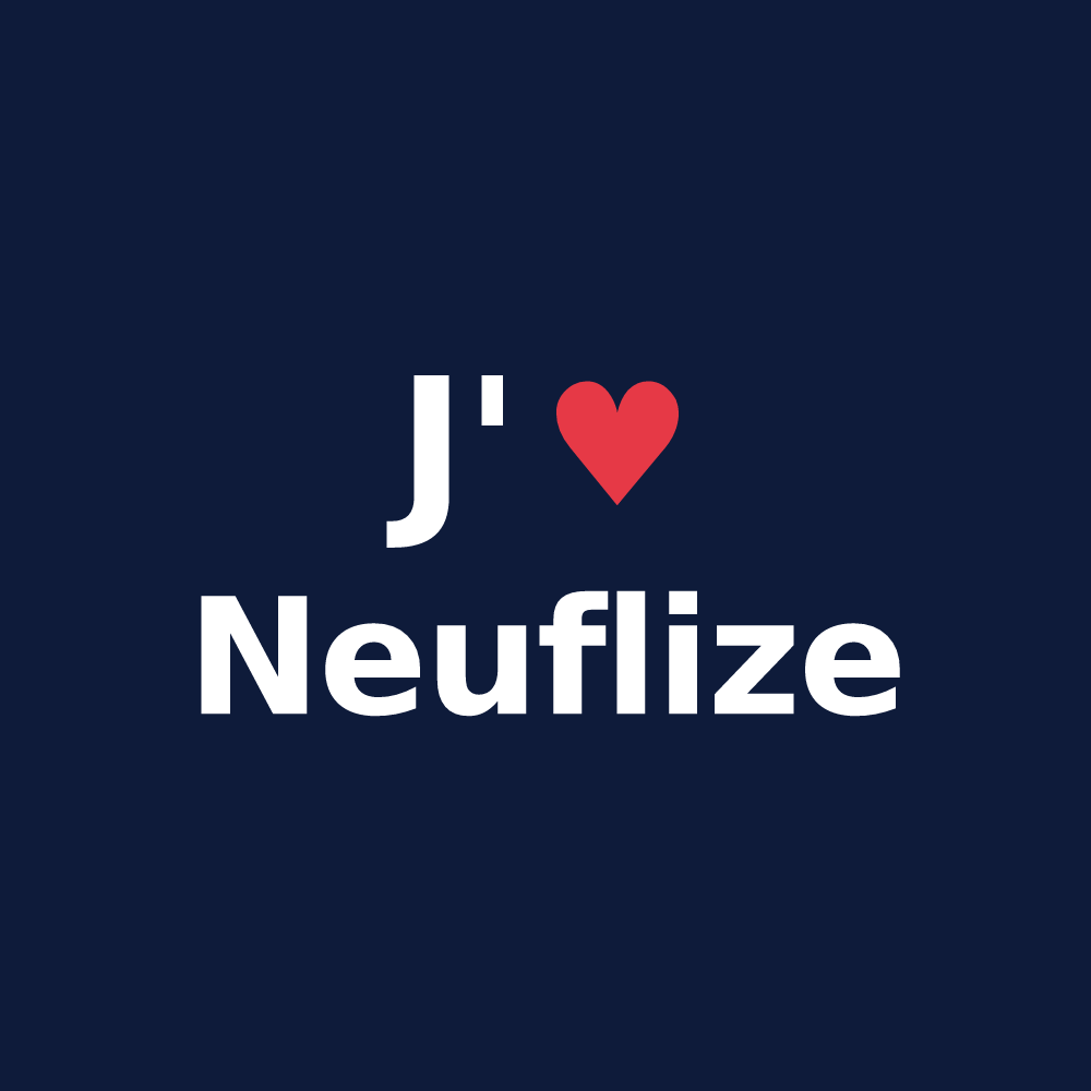 T-shirt personnalisé Neuflize — design J'aime Neuflize