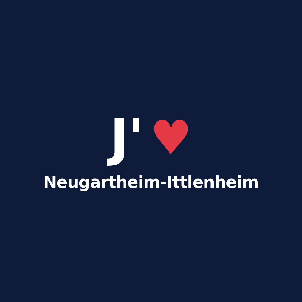 T-shirt personnalisé Neugartheim-Ittlenheim — design J'aime Neugartheim-Ittlenheim