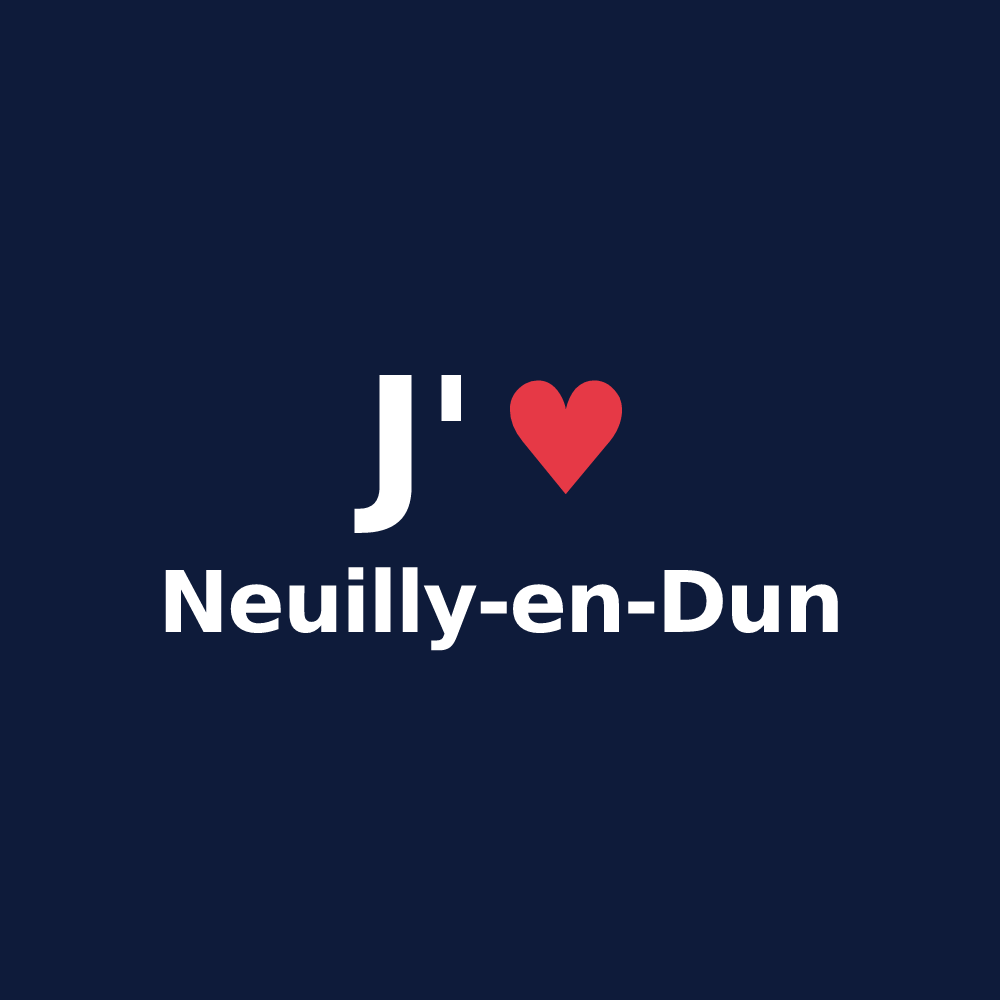 T-shirt personnalisé Neuilly-en-Dun — design J'aime Neuilly-en-Dun