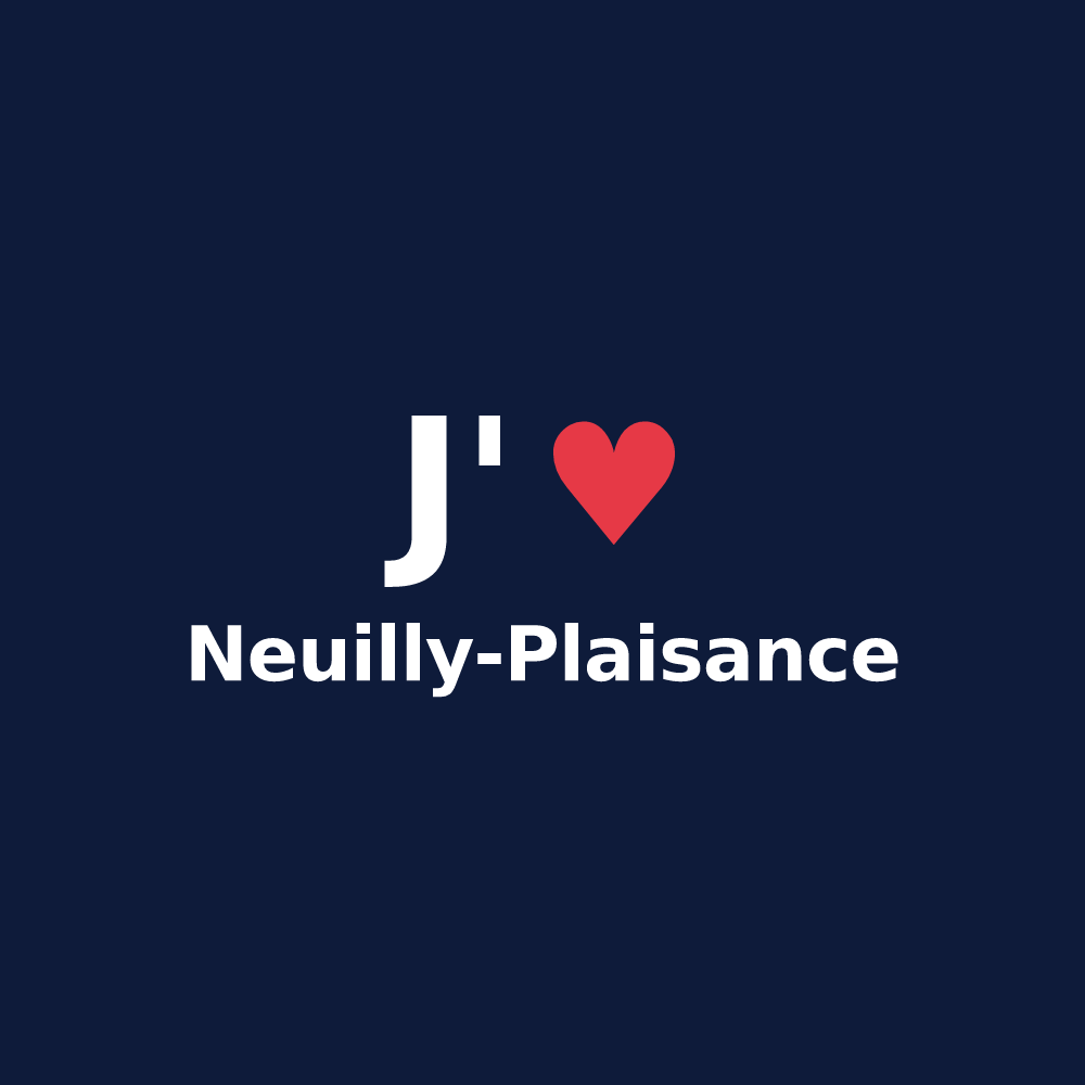 T-shirt personnalisé Neuilly-Plaisance — design J'aime Neuilly-Plaisance