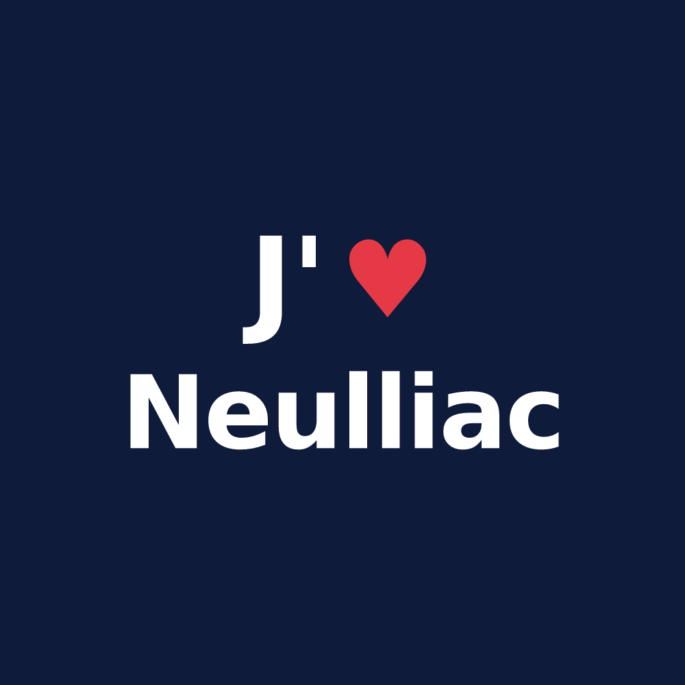 T-shirt personnalisé Neulliac — design J'aime Neulliac