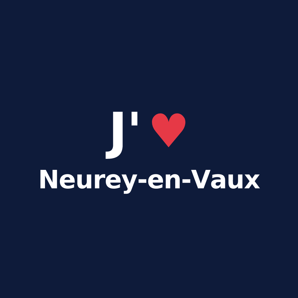 T-shirt personnalisé Neurey-en-Vaux — design J'aime Neurey-en-Vaux