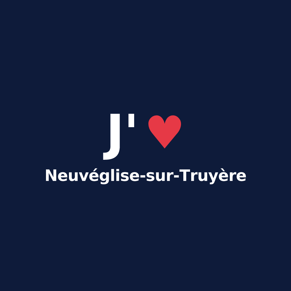 T-shirt personnalisé Neuvéglise-sur-Truyère — design J'aime Neuvéglise-sur-Truyère