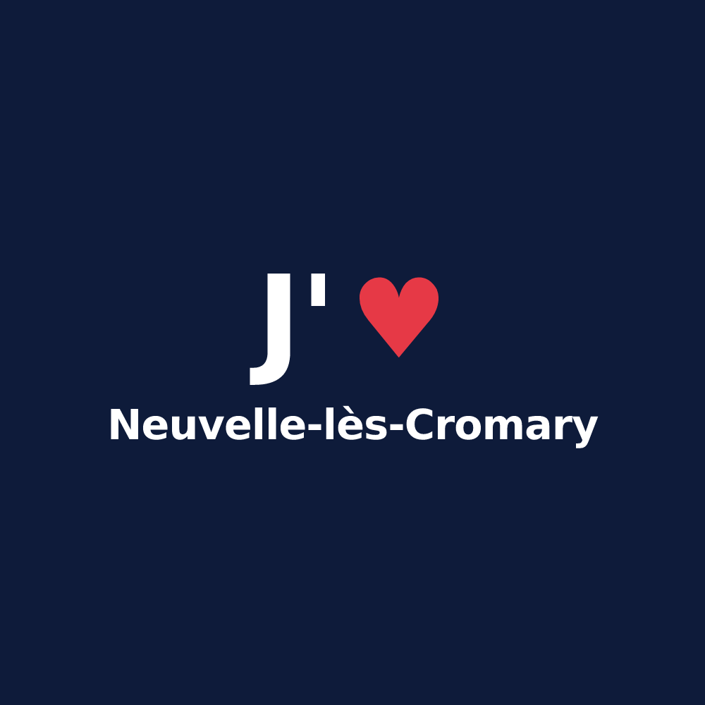T-shirt personnalisé Neuvelle-lès-Cromary — design J'aime Neuvelle-lès-Cromary