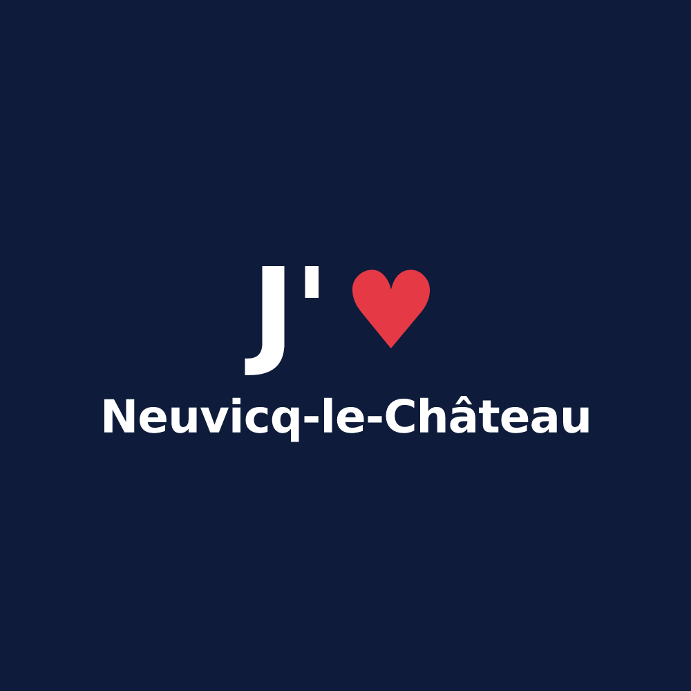 T-shirt personnalisé Neuvicq-le-Château — design J'aime Neuvicq-le-Château