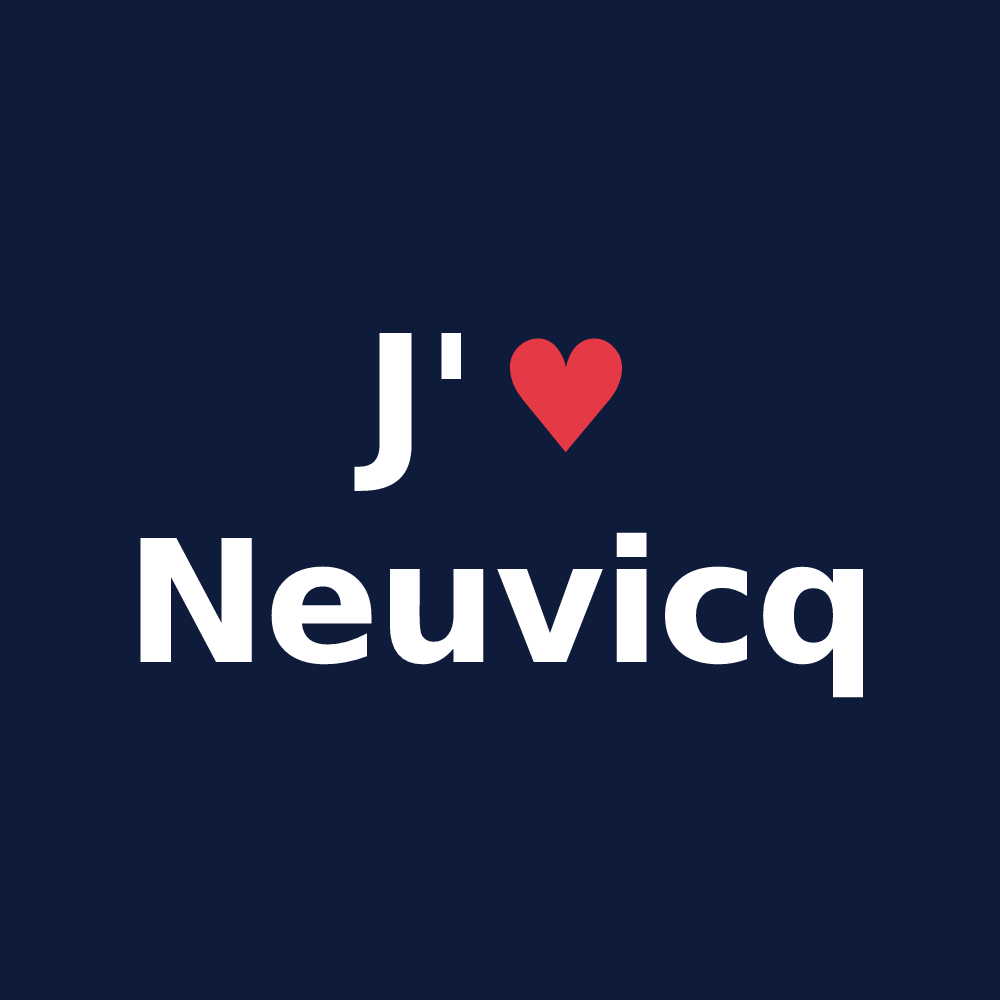 T-shirt personnalisé Neuvicq — design J'aime Neuvicq