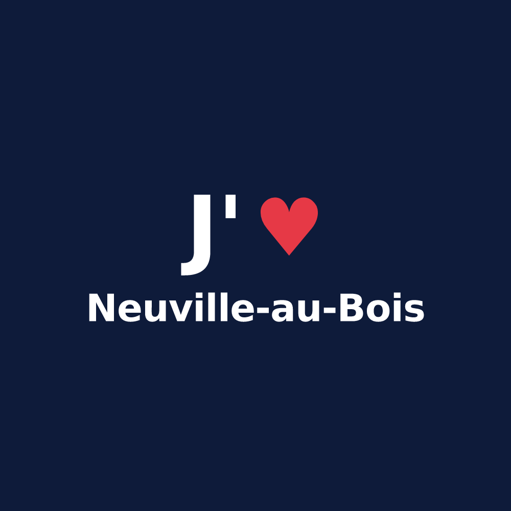 T-shirt personnalisé Neuville-au-Bois — design J'aime Neuville-au-Bois