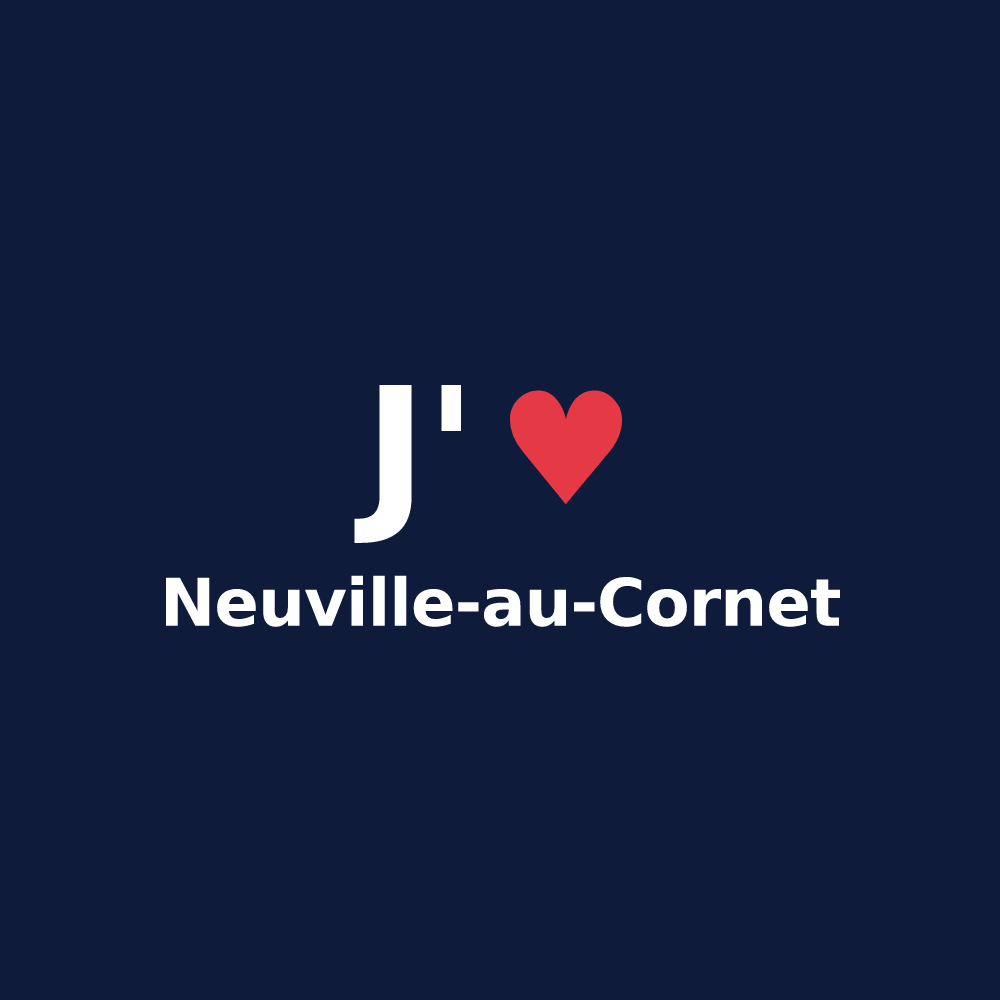 T-shirt personnalisé Neuville-au-Cornet — design J'aime Neuville-au-Cornet