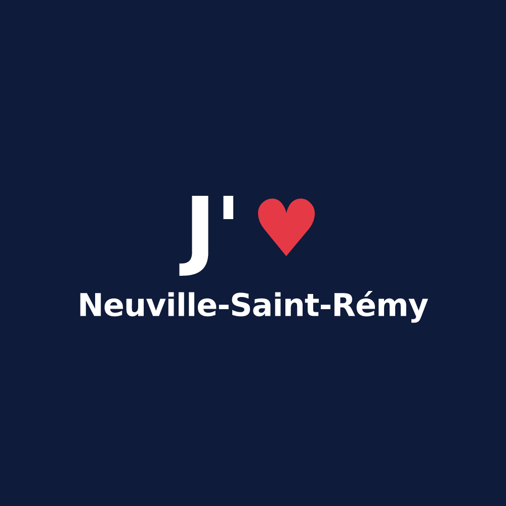T-shirt personnalisé Neuville-Saint-Rémy — design J'aime Neuville-Saint-Rémy