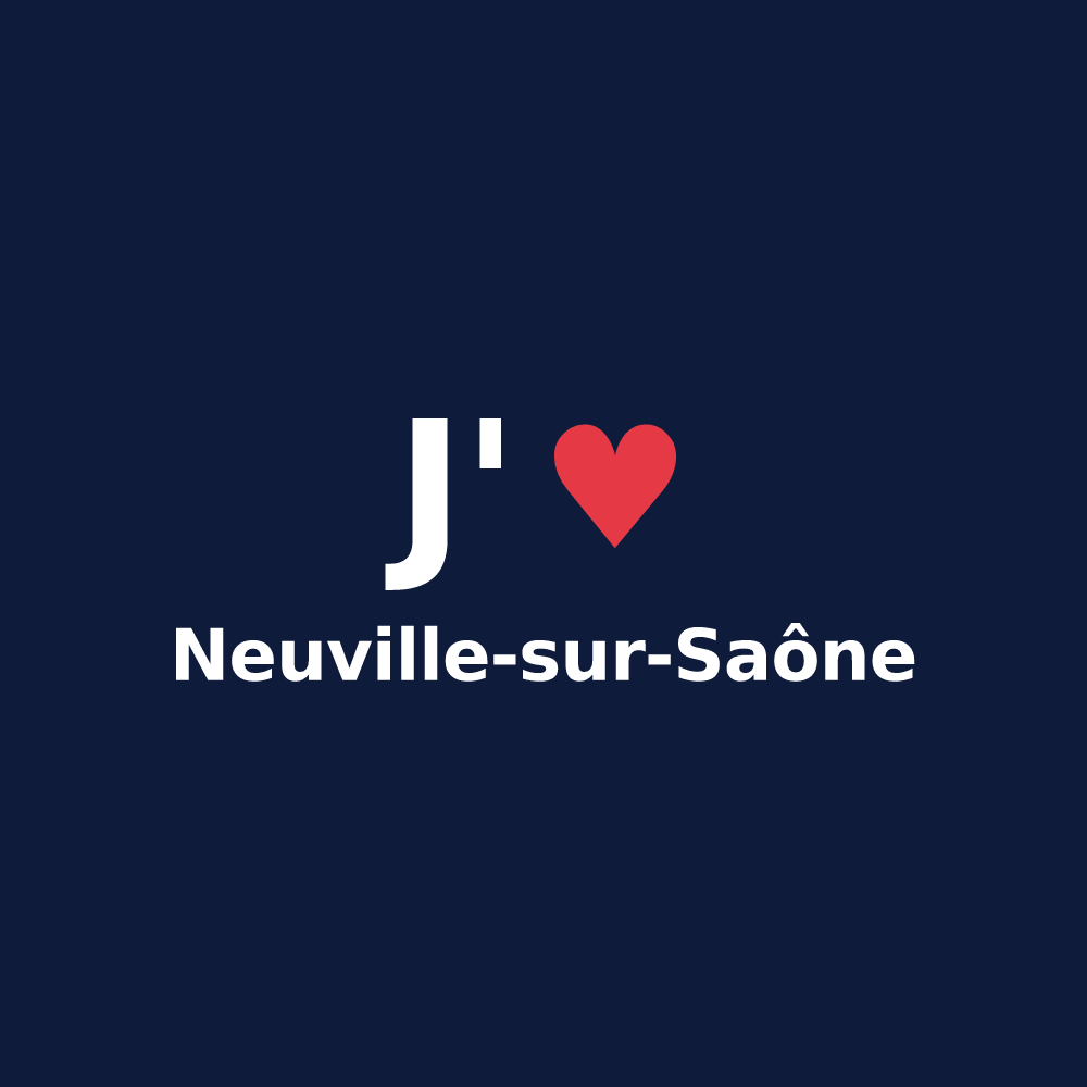 T-shirt personnalisé Neuville-sur-Saône — design J'aime Neuville-sur-Saône