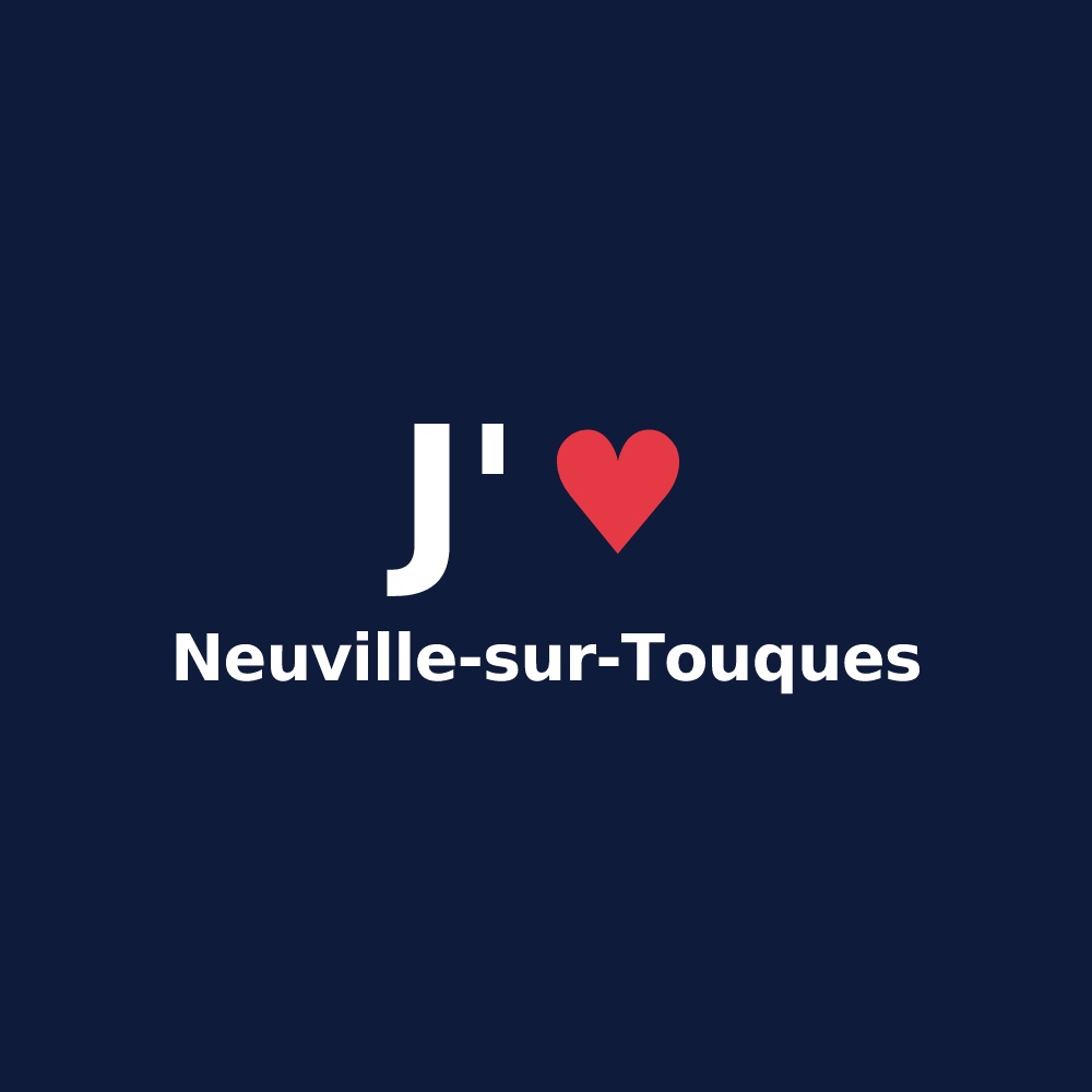 T-shirt personnalisé Neuville-sur-Touques — design J'aime Neuville-sur-Touques