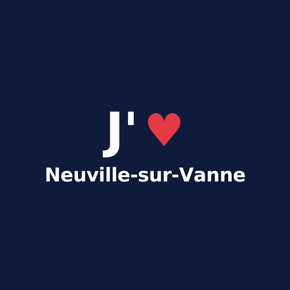 T-shirt personnalisé Neuville-sur-Vanne — design J'aime Neuville-sur-Vanne