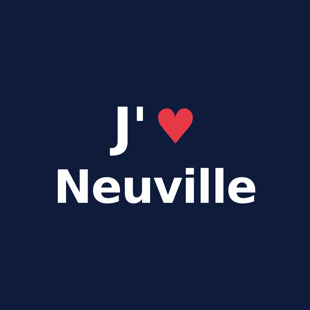 T-shirt personnalisé Neuville — design J'aime Neuville