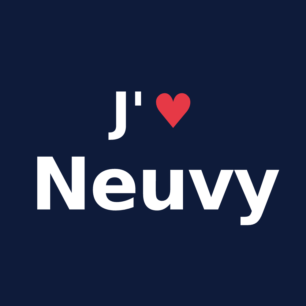 T-shirt personnalisé Neuvy — design J'aime Neuvy
