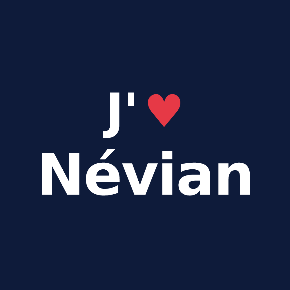 T-shirt personnalisé Névian — design J'aime Névian