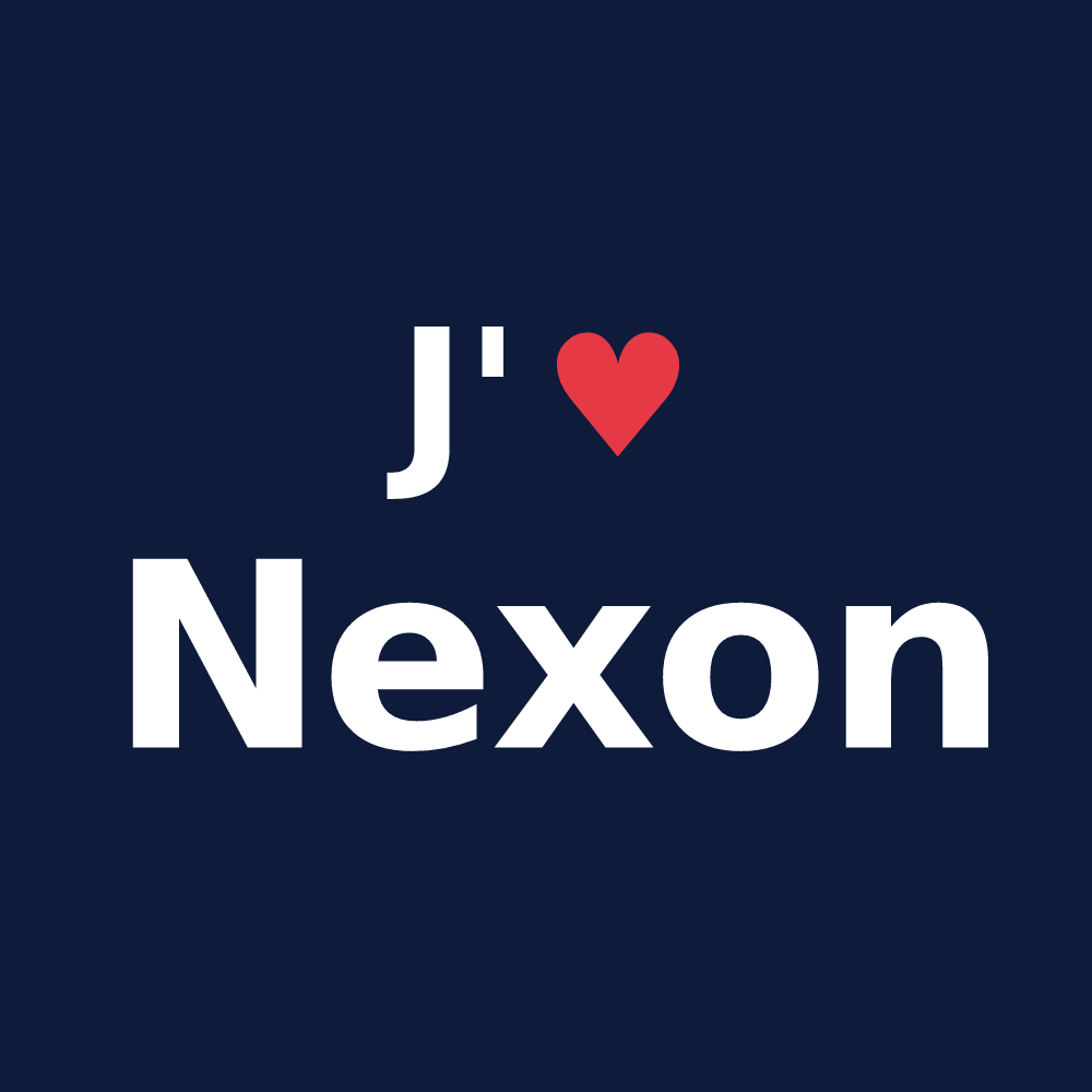 T-shirt personnalisé Nexon — design J'aime Nexon