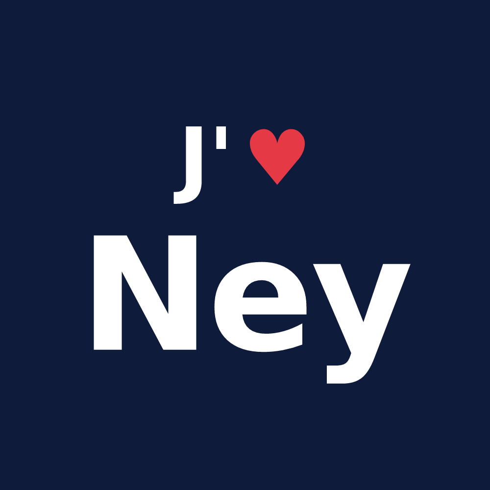 T-shirt personnalisé Ney — design J'aime Ney