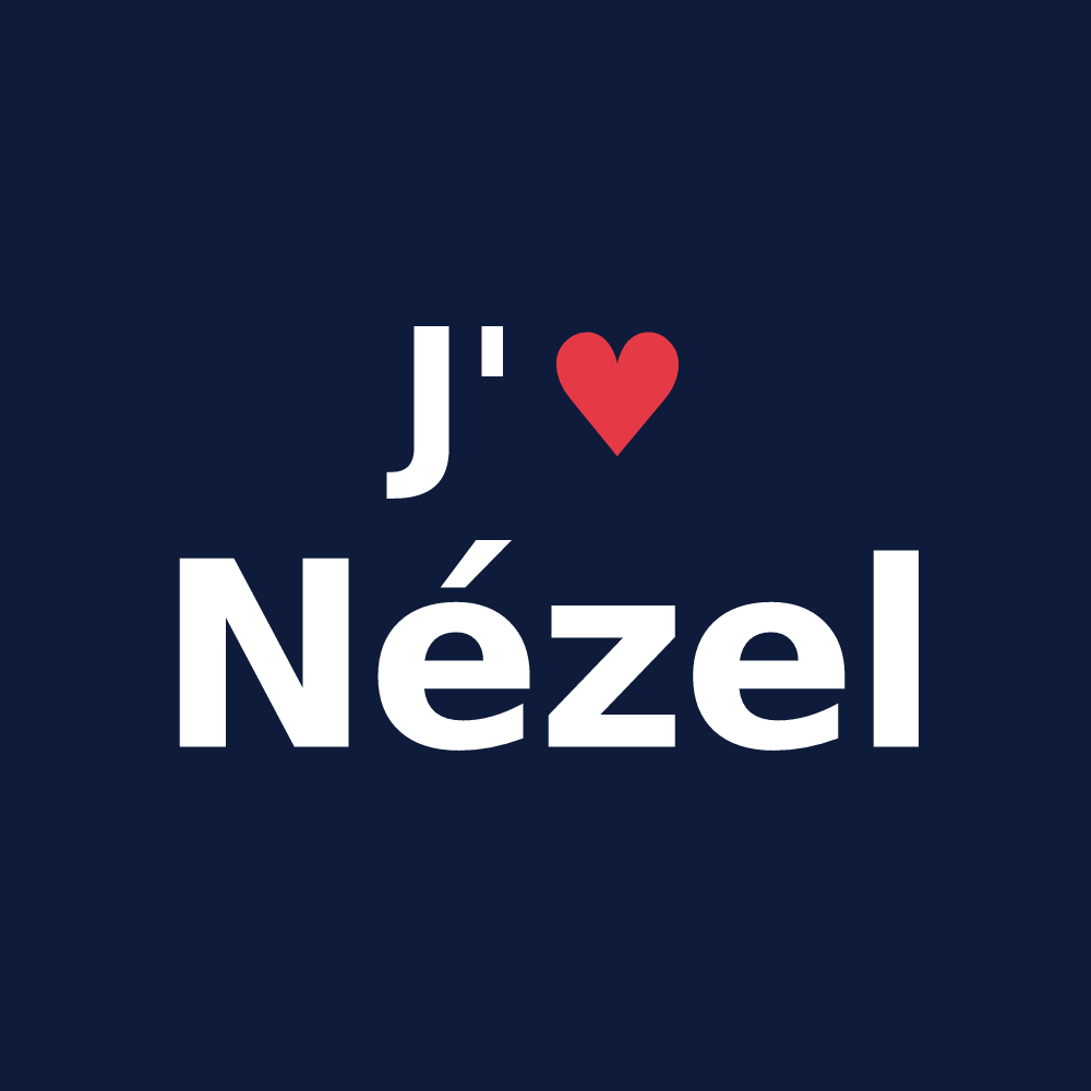 T-shirt personnalisé Nézel — design J'aime Nézel