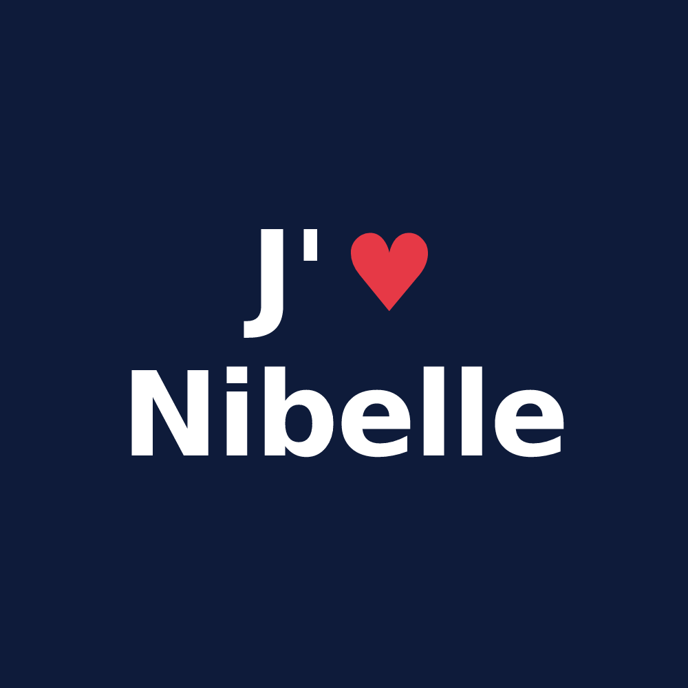 T-shirt personnalisé Nibelle — design J'aime Nibelle