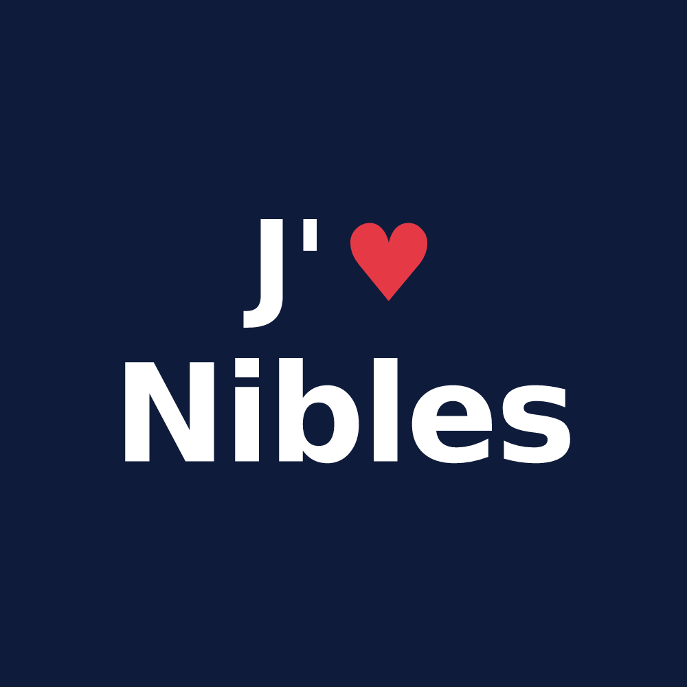 T-shirt personnalisé Nibles — design J'aime Nibles
