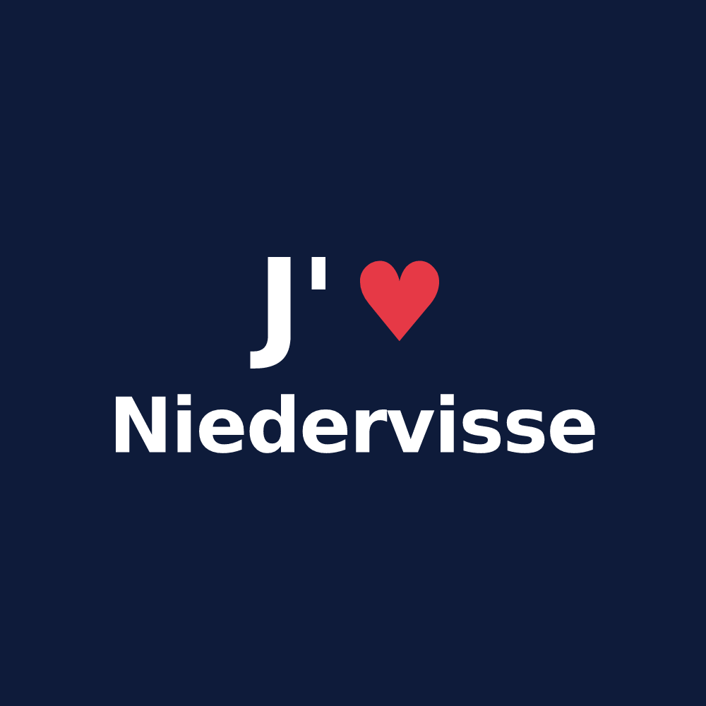 T-shirt personnalisé Niedervisse — design J'aime Niedervisse