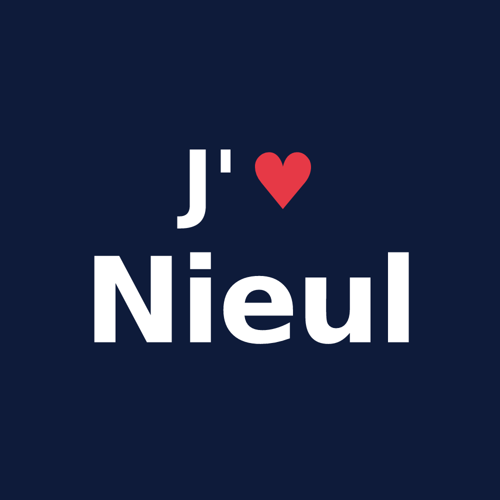 T-shirt personnalisé Nieul — design J'aime Nieul