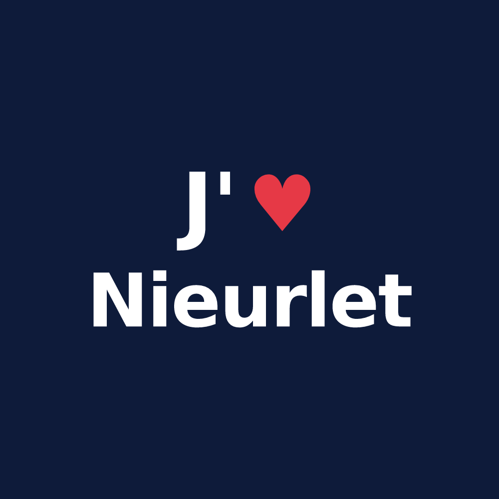 T-shirt personnalisé Nieurlet — design J'aime Nieurlet