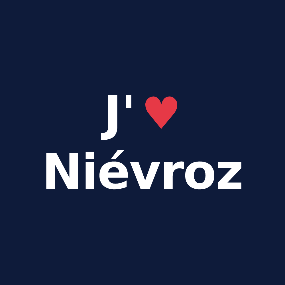 T-shirt personnalisé Niévroz — design J'aime Niévroz