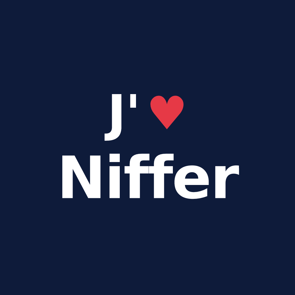 T-shirt personnalisé Niffer — design J'aime Niffer