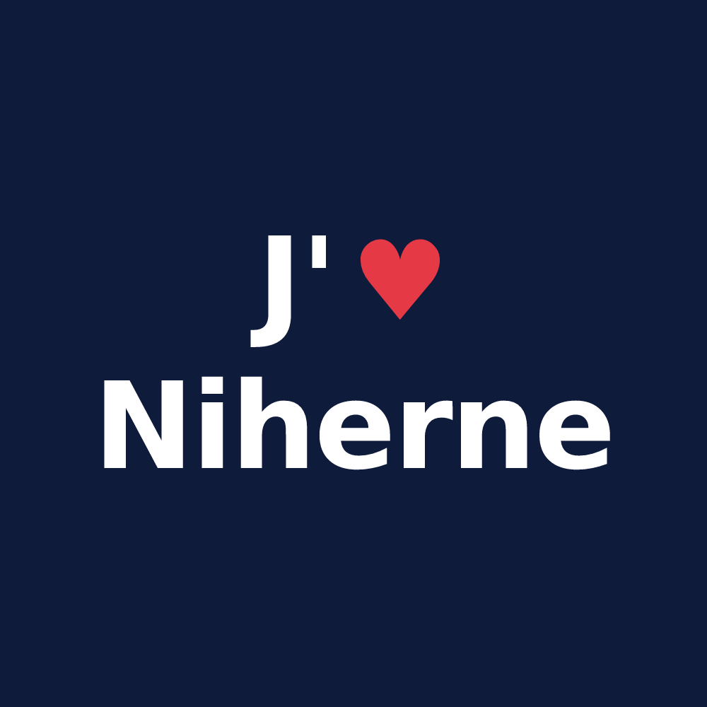 T-shirt personnalisé Niherne — design J'aime Niherne