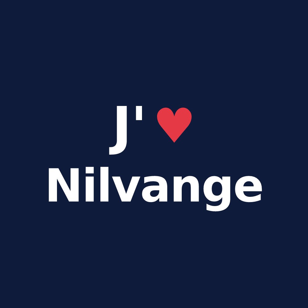 T-shirt personnalisé Nilvange — design J'aime Nilvange