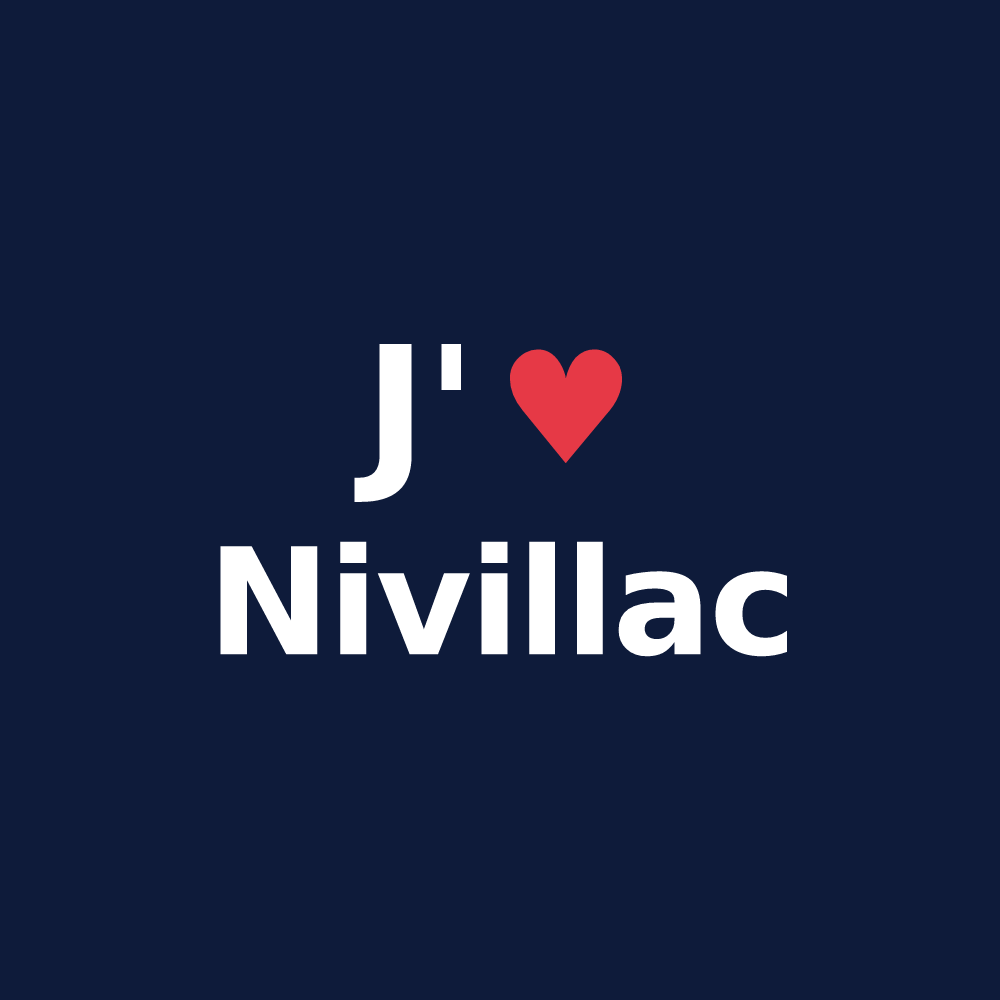 T-shirt personnalisé Nivillac — design J'aime Nivillac