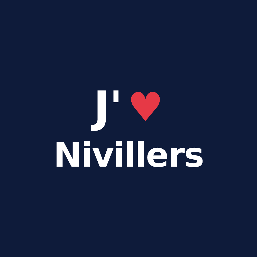 T-shirt personnalisé Nivillers — design J'aime Nivillers