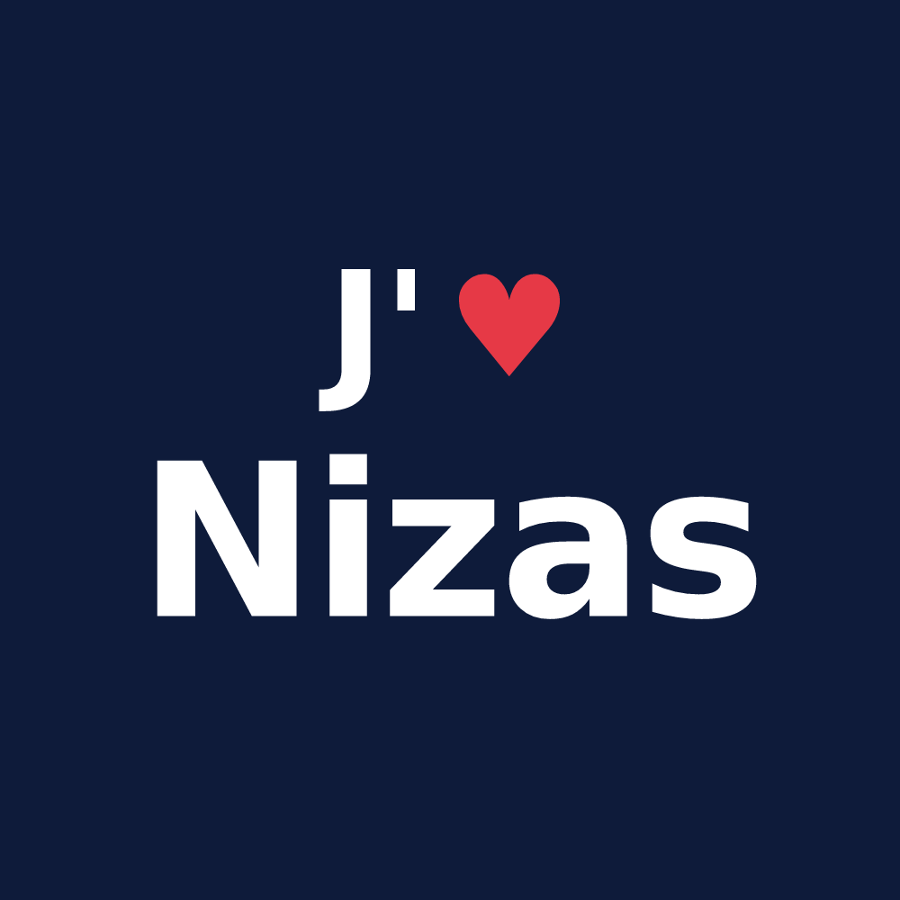 T-shirt personnalisé Nizas — design J'aime Nizas